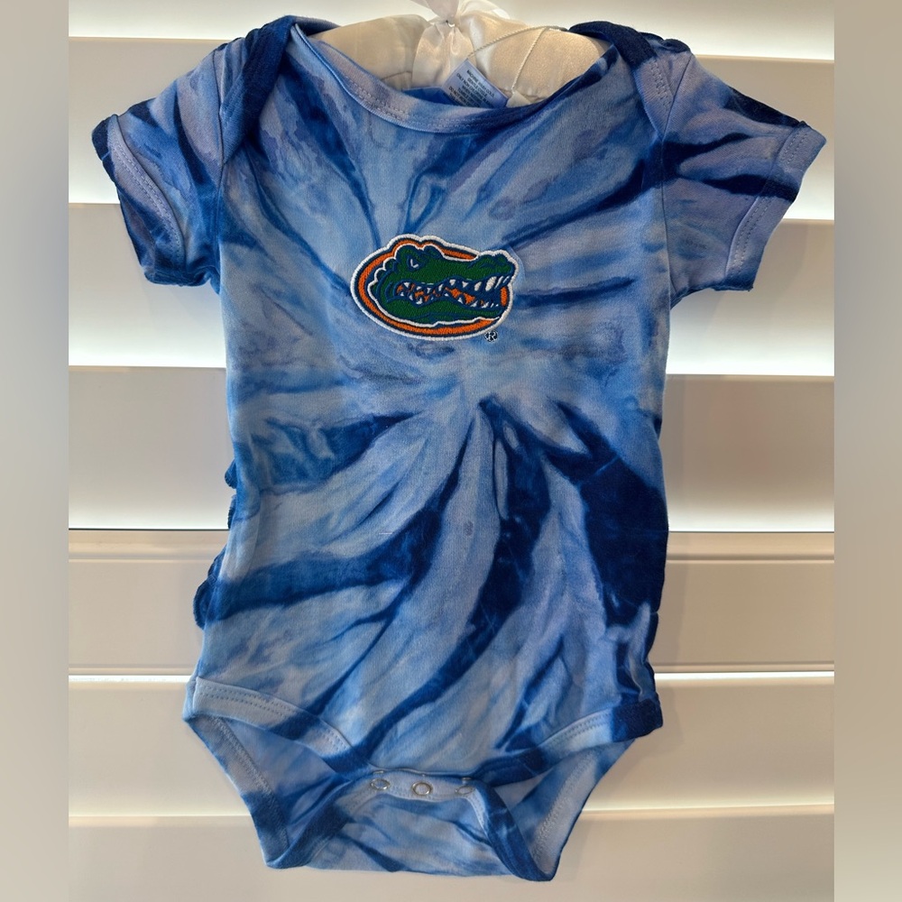 Florida Gators Girls romper Blue Tie-Dye Kids One Piece